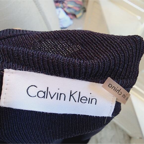 CALVIN KLEIN NAVY PLEATED SWEATER DRESS SIZE SMALL - Picture 6 of 7